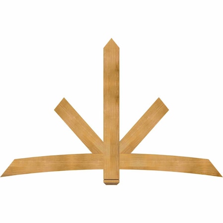 Ekena Millwork Alberta Rough Sawn Timber Gable Bracket, Western Red Cedar, 84"W x 53"H x 2"D x 6"F, 15/12 Pitch GBW084X53X0206ALB00RWR